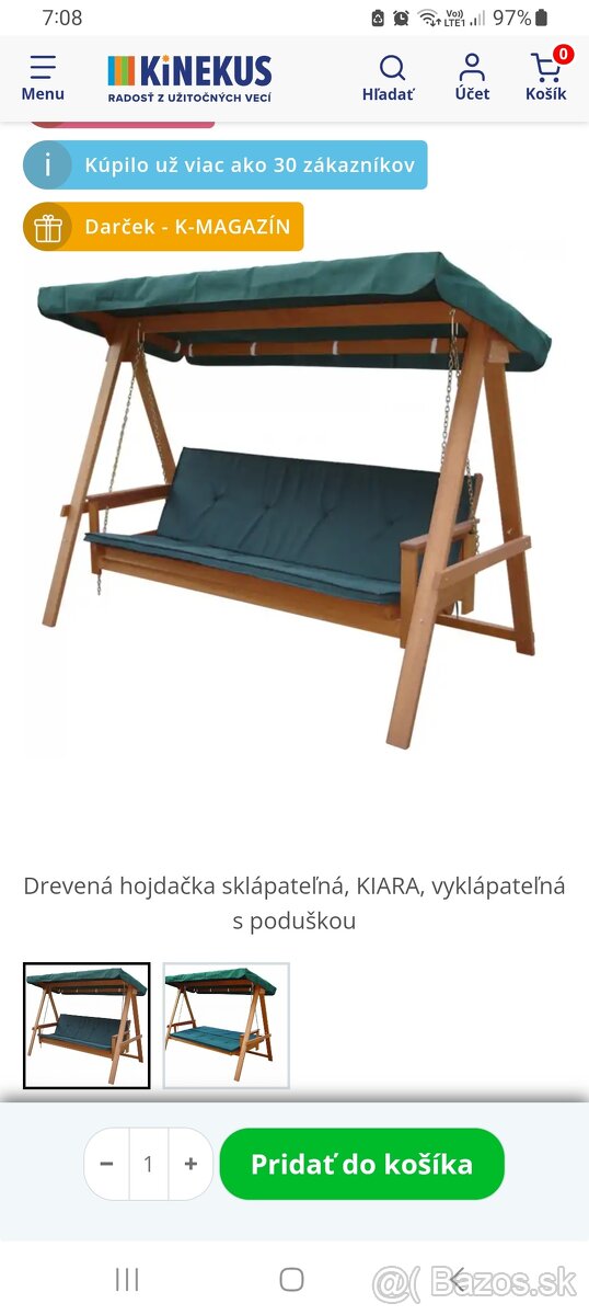 Predám zahradnu hojdačku,zahradna hojdačka,drevená hojdačka