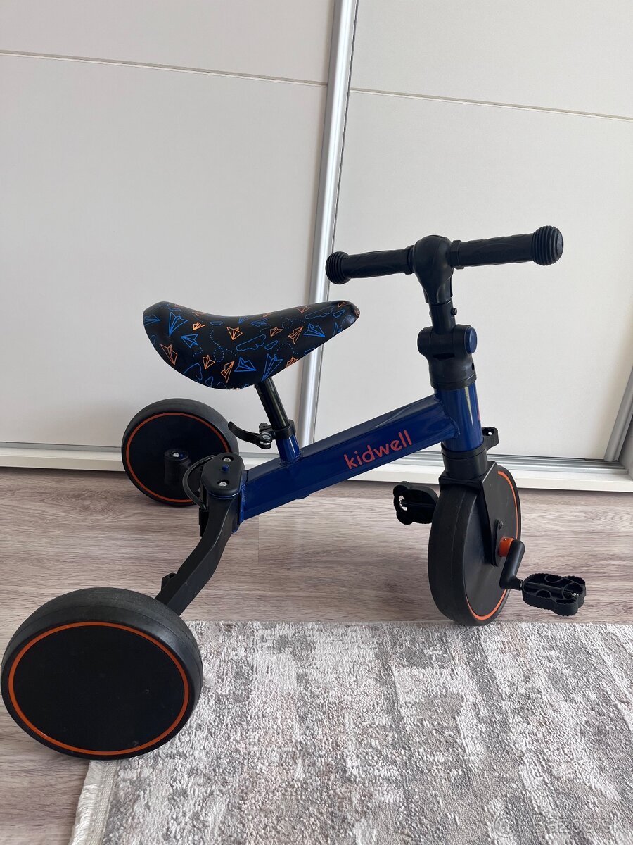 Kidwell 3v1 odrážadlo, trojkolka
