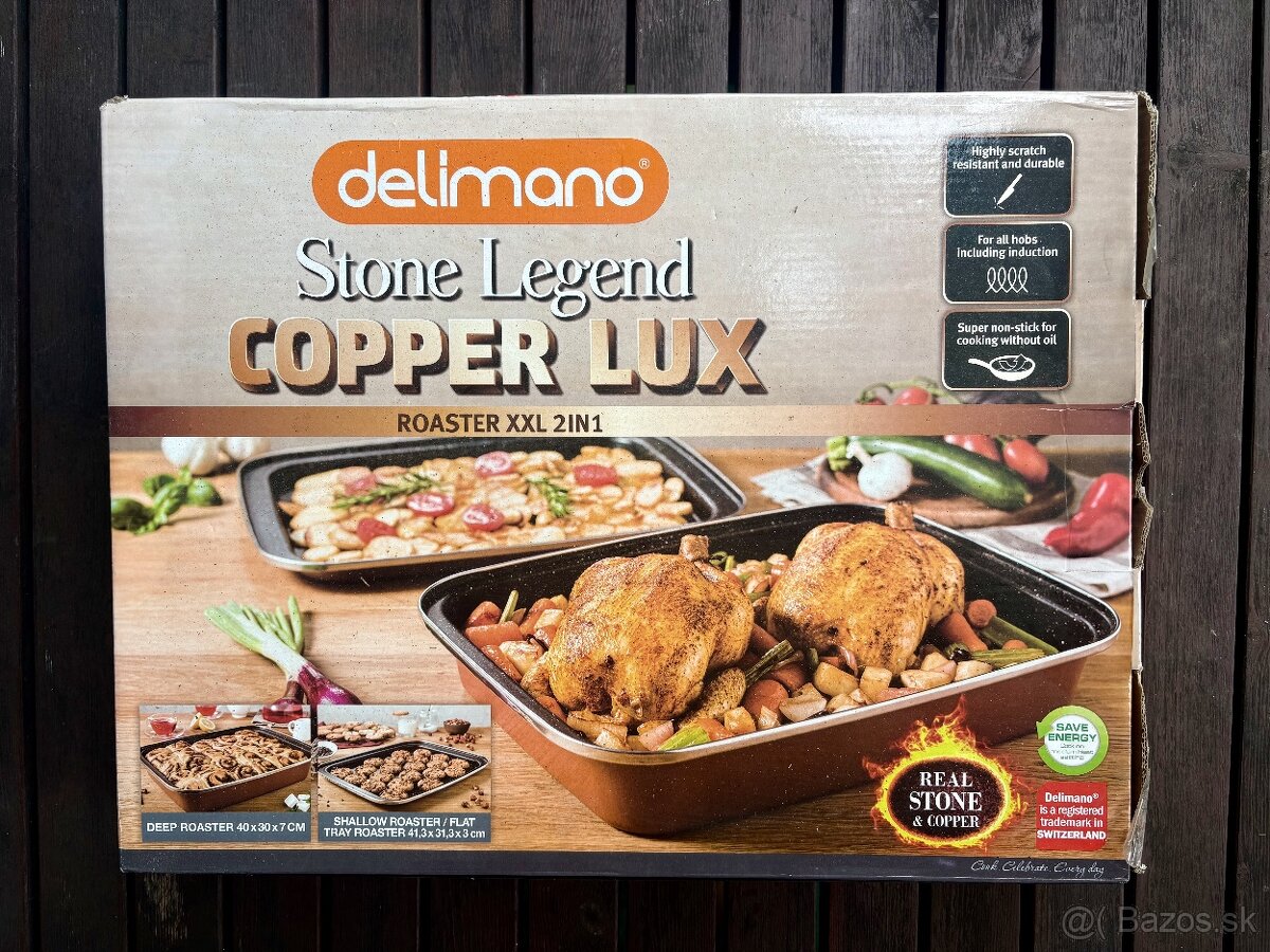 🟠 Sada 2 plechov Delimano Stone Legend CopperLUX XXL -nové