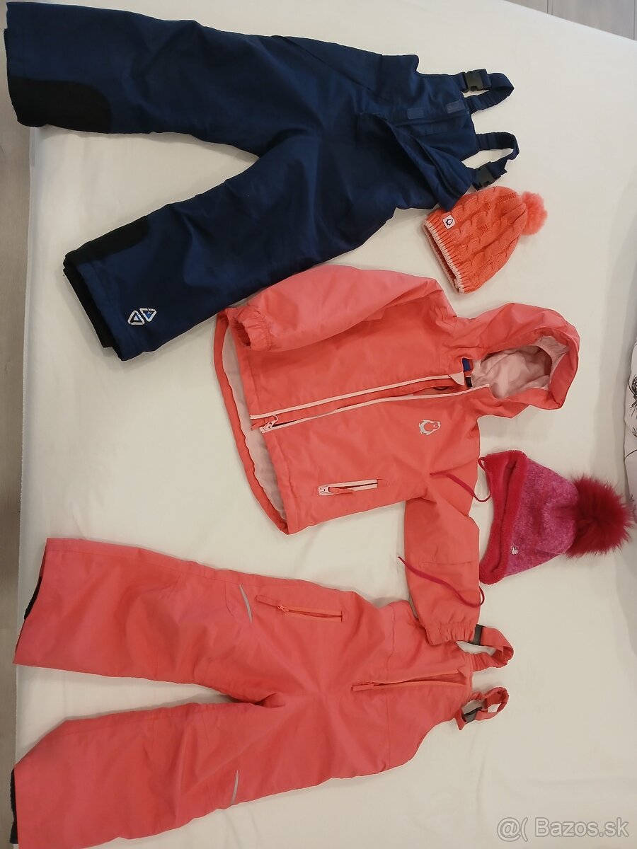 Zimná bunda a otepľovačky pre dievča 98/104