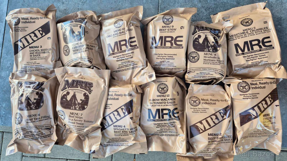 Predám US MRE - Americký podap - 5eur/ks, 12ks