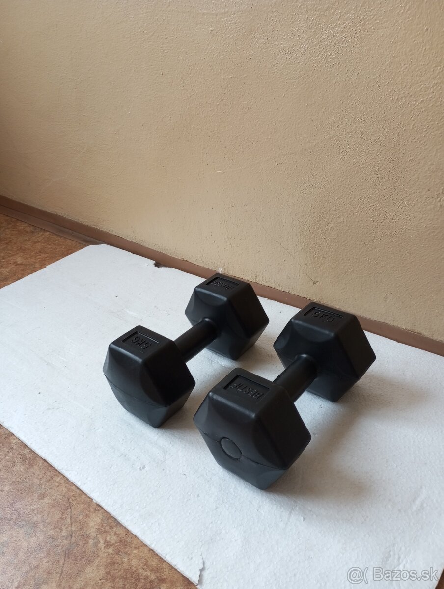 Plastové Hexagonálne jednorúčky BESTIF 2 x 5 kg - za 1/2ceny