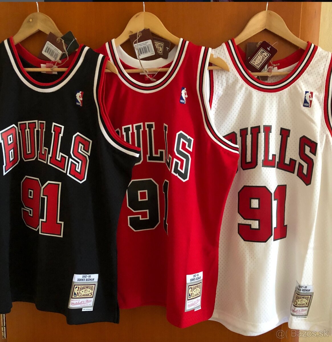 Mitchell & Ness 'NBA Chicago Bulls Dennis Rodman' L biely