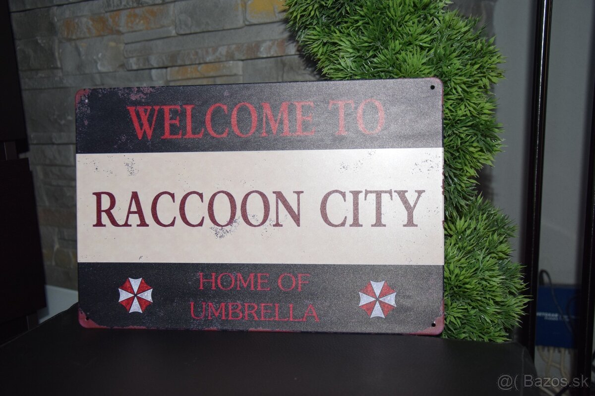 Resident Evil plechova tabula 30x20cm