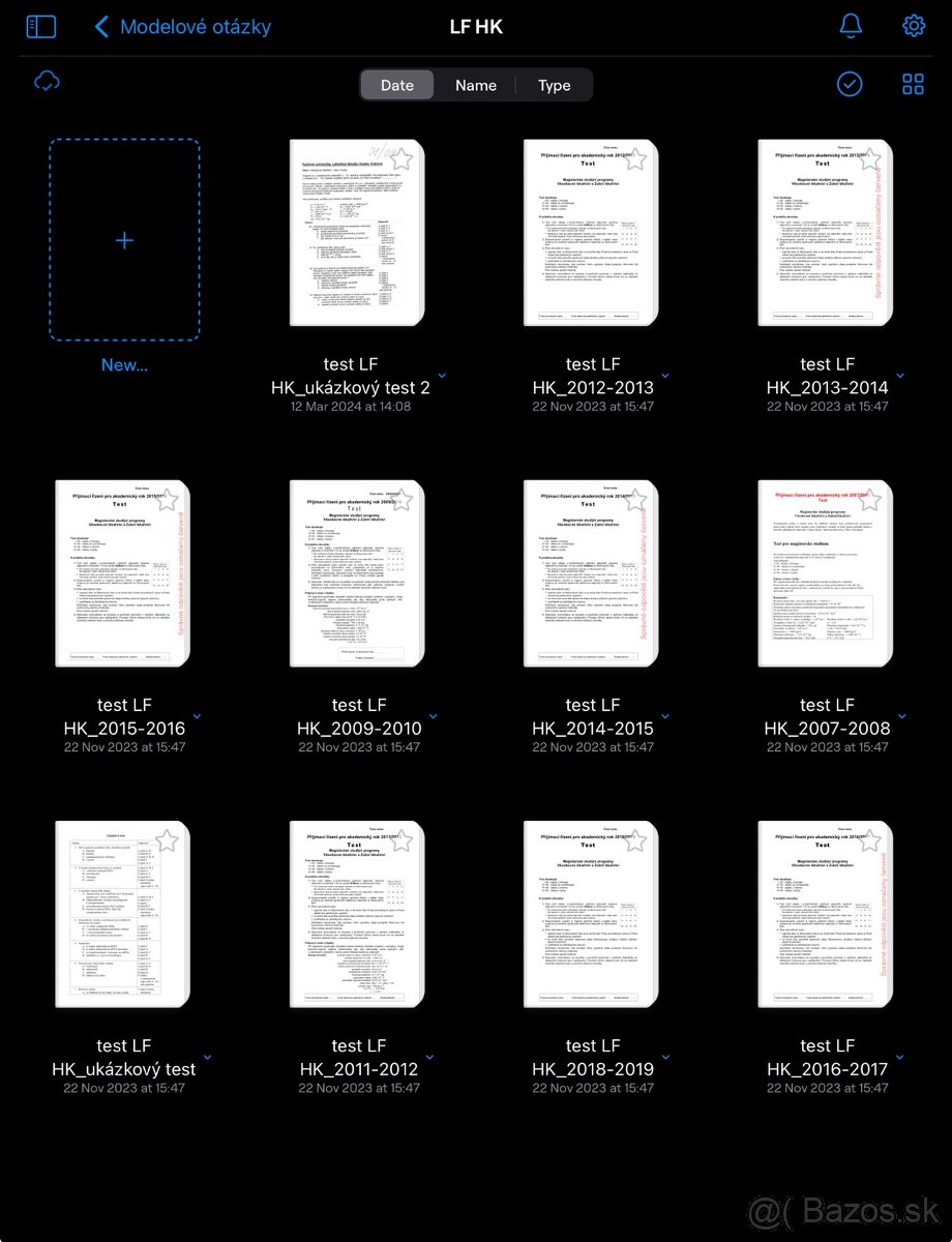 Modelové otázky na lekárske fakulty