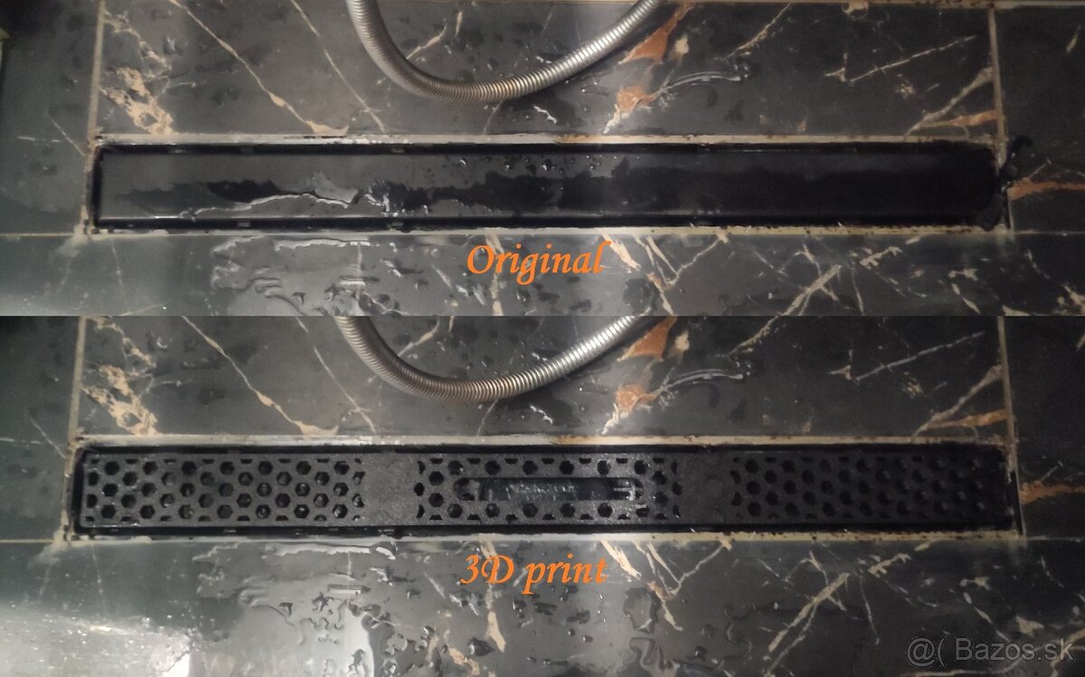 kryt sprchového výpustu so šírkou 60 cm