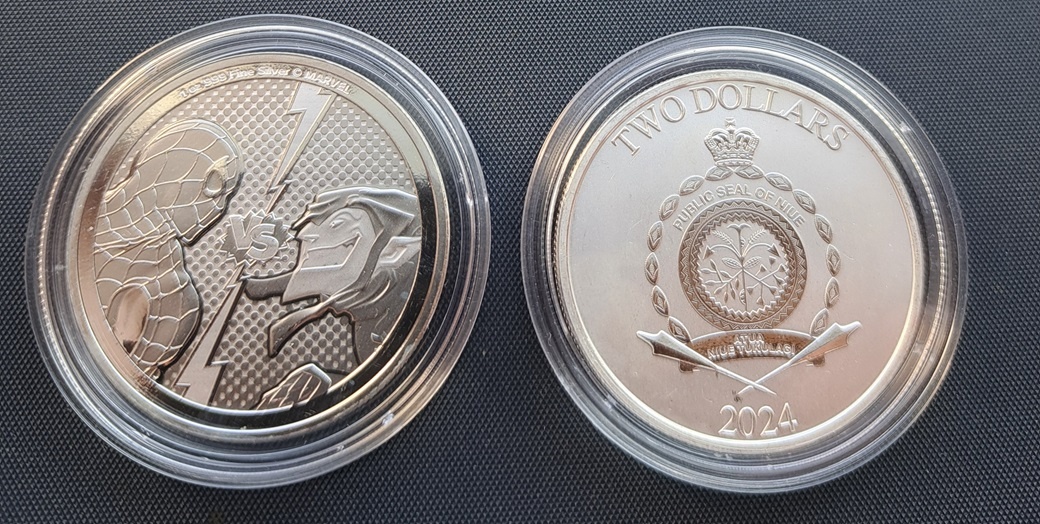 Marvel Spiderman Goblin 1oz 2024 investicne striebro