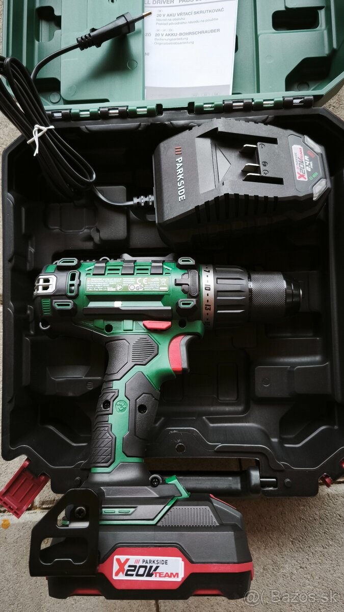 Parkside Akú vŕtačka 20V