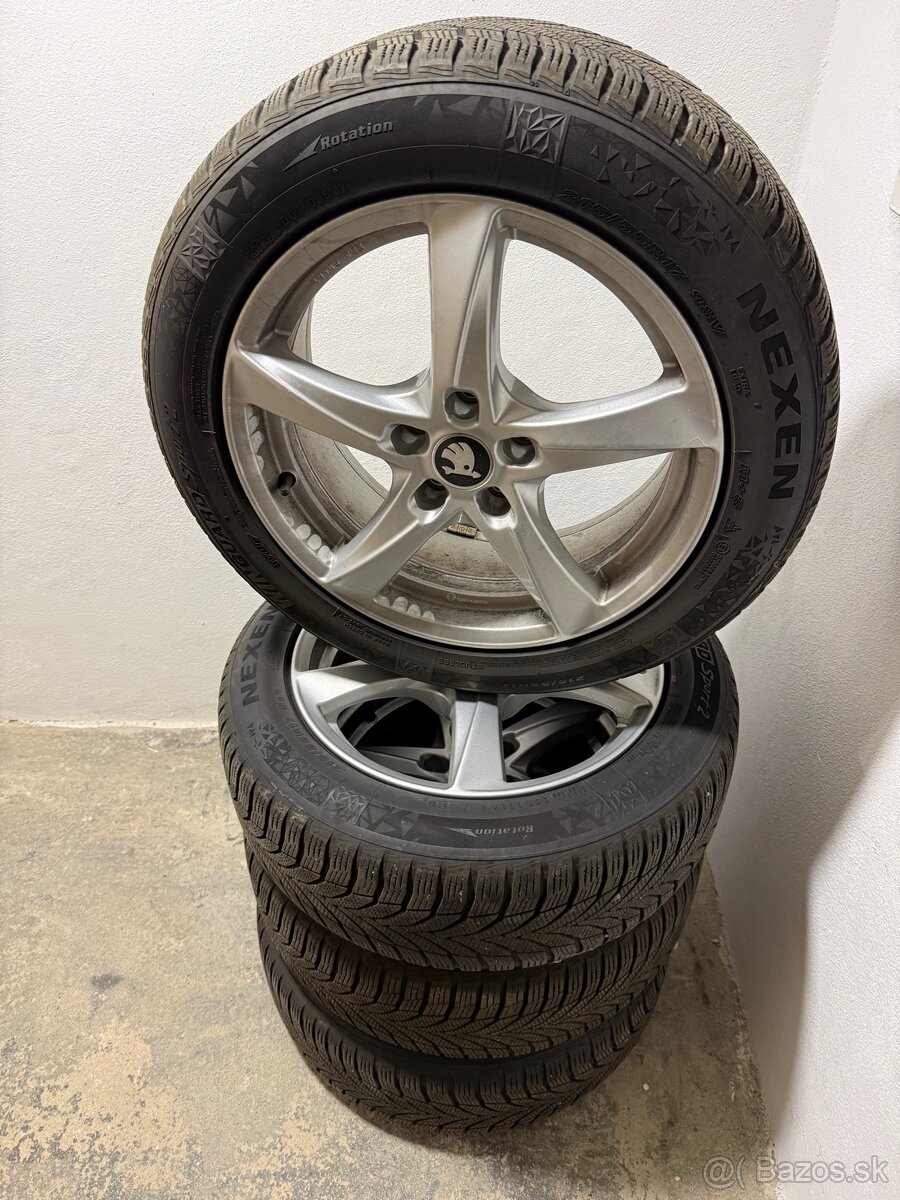 Škoda , VW zimné pneu na diskoch