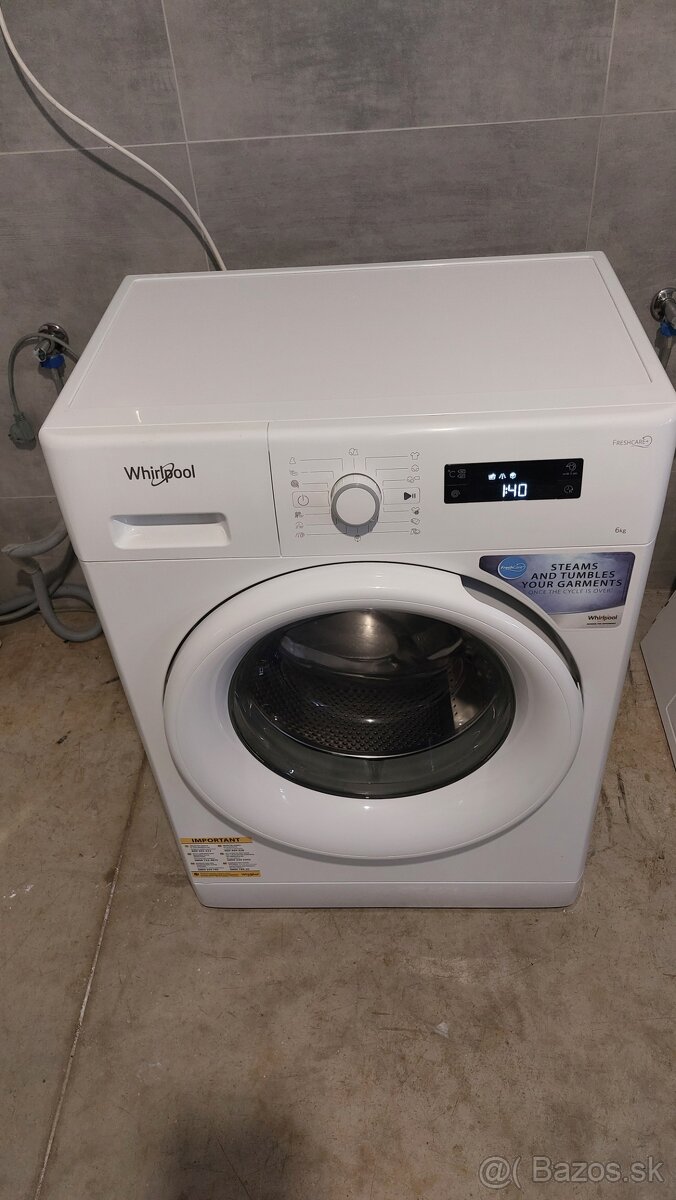 Predám práčku Whirlphool Fwsg 6kg Dovoz po Orave v cene