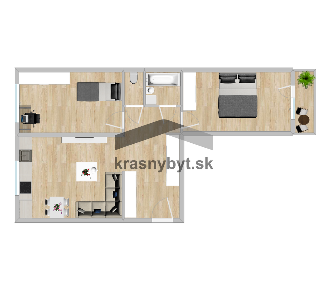 KRÁSNY BYT V TOP LOKALITE - STARÝ RUŽINOV