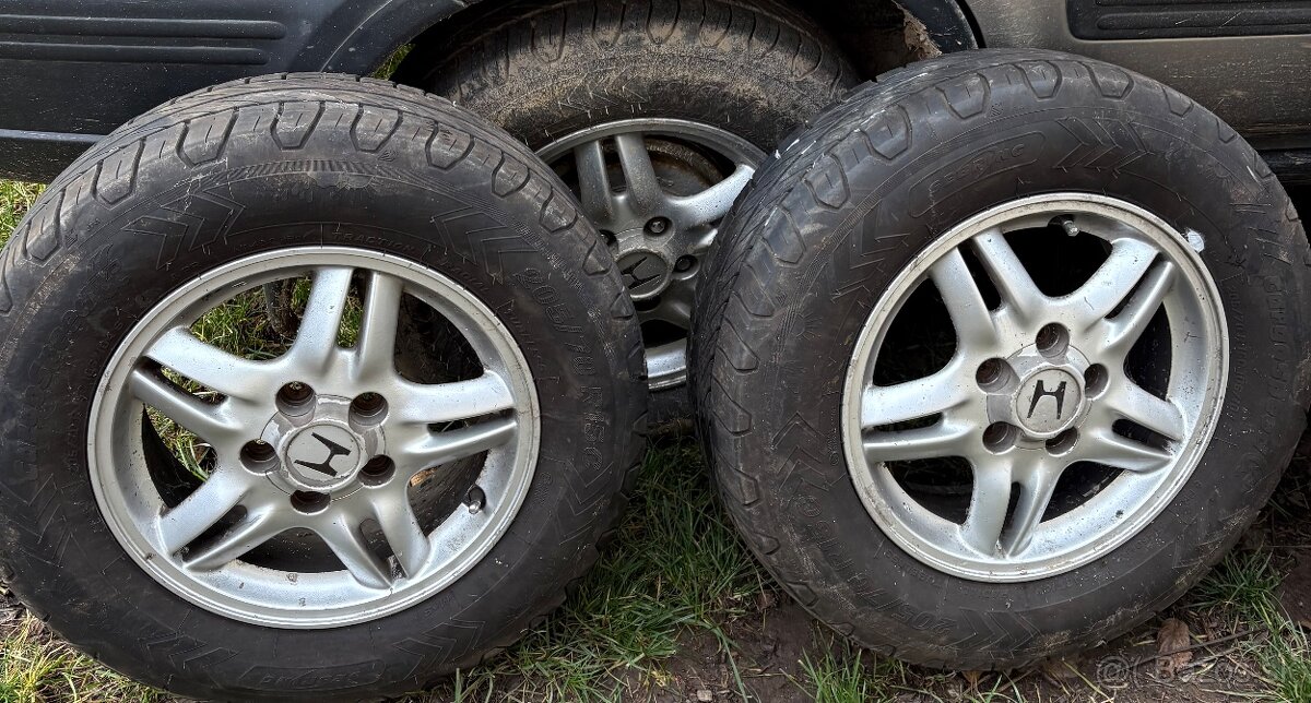 Hliníkové disky 5x114,3 r15 + nove gumy 205/70