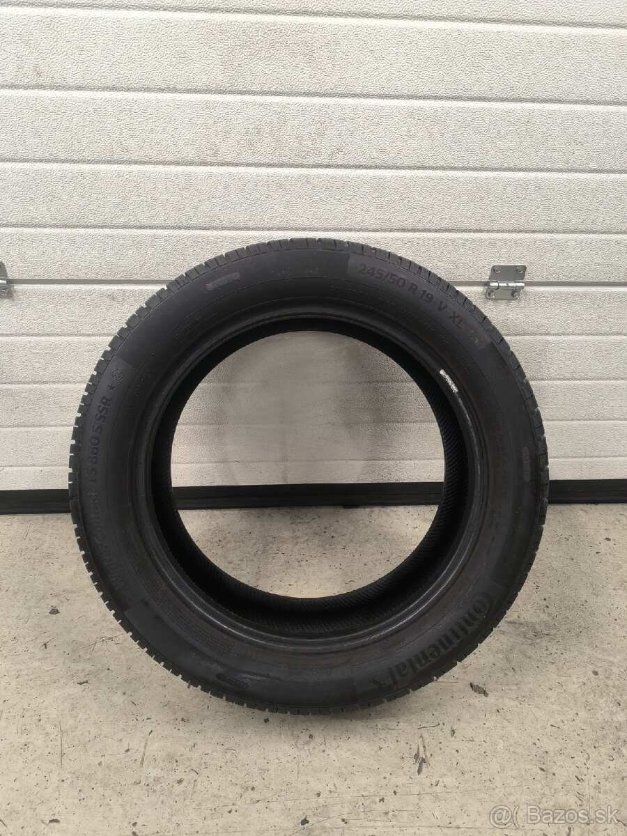 Predám pneumatiku Continental zimnú 245/50R19 V xl runflat
