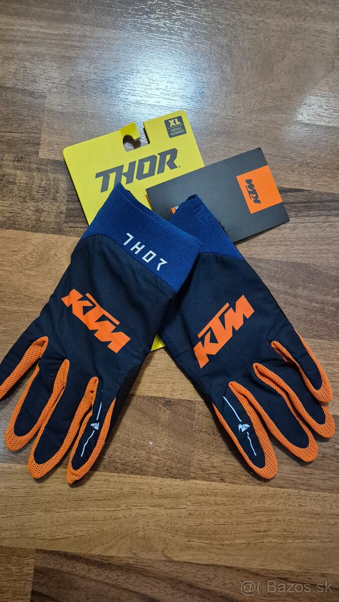 Motokrosove rukavice THOR Prime KTM