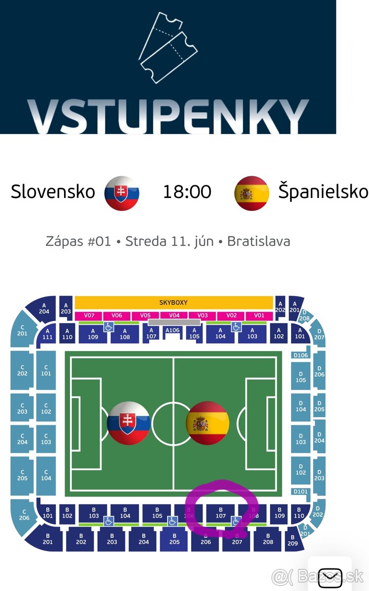 Vstupenky Euro U21 SVK - ESP