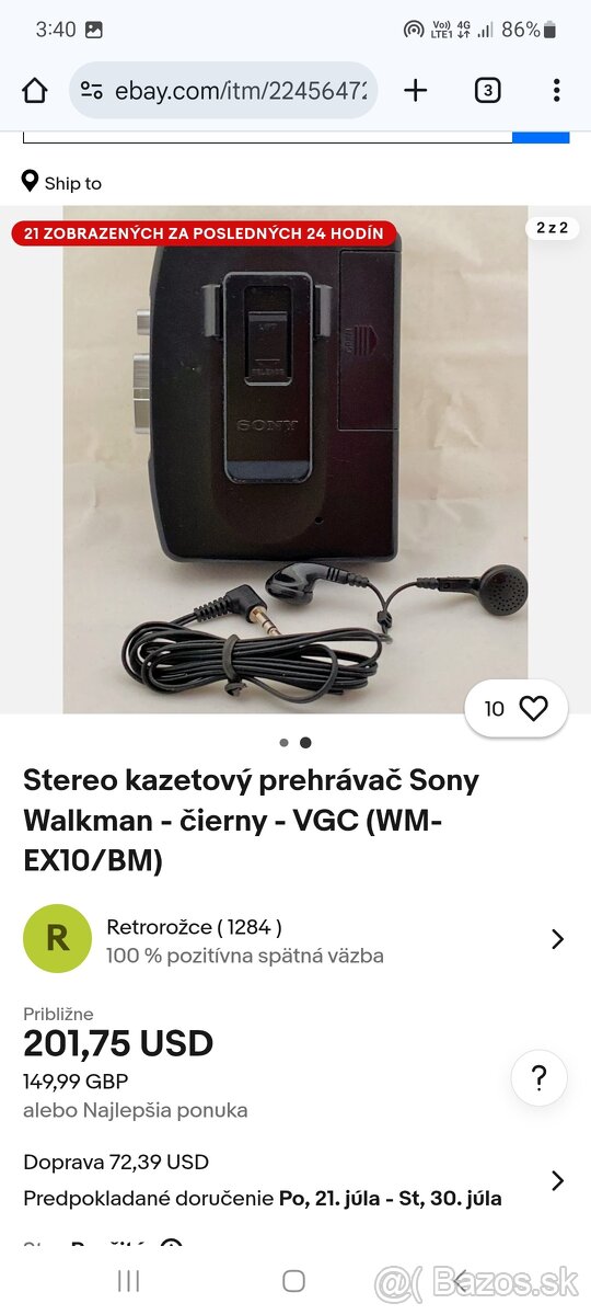 Walkman SONY  WM-EX10