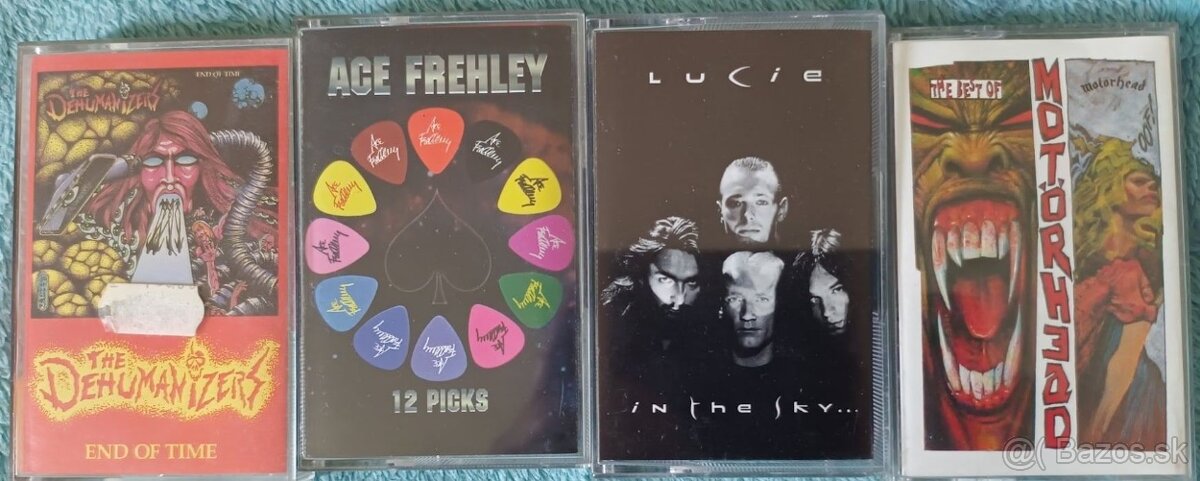 MC kazety na predaj Motorhead, Ace Frehley (KISS) Lucie