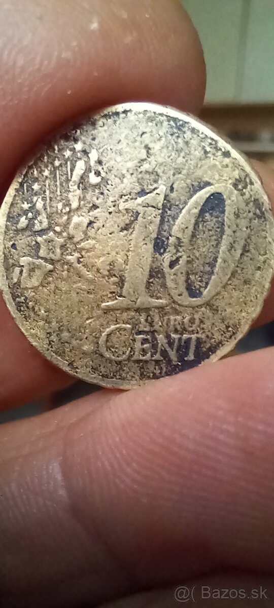 10 eurocent chyboražba rarita