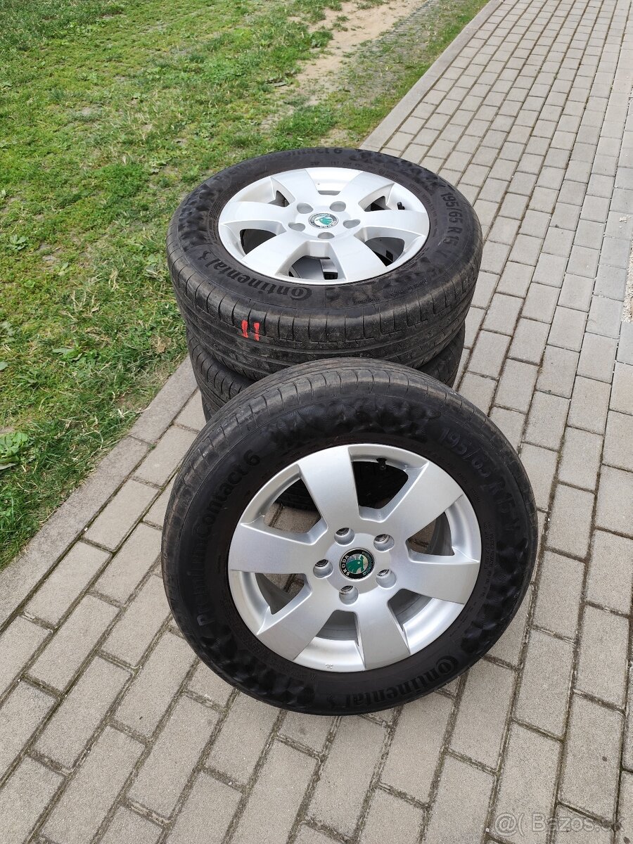 Predám Škoda hlinikové disky s pneumatikami