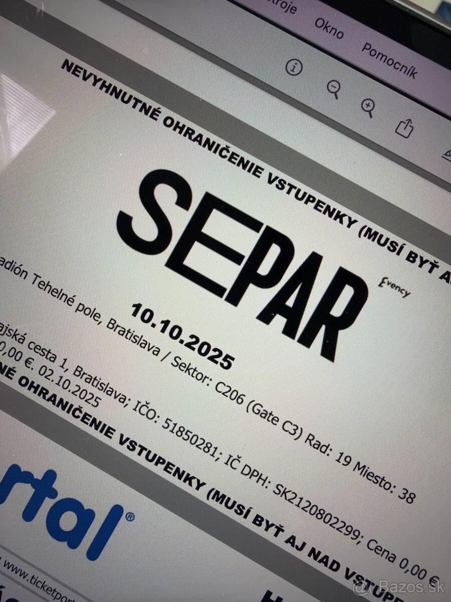 Separ lístok