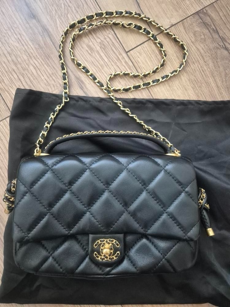 Nová luxusna kabelka CHANEL CHAIN FLAP bag čierna