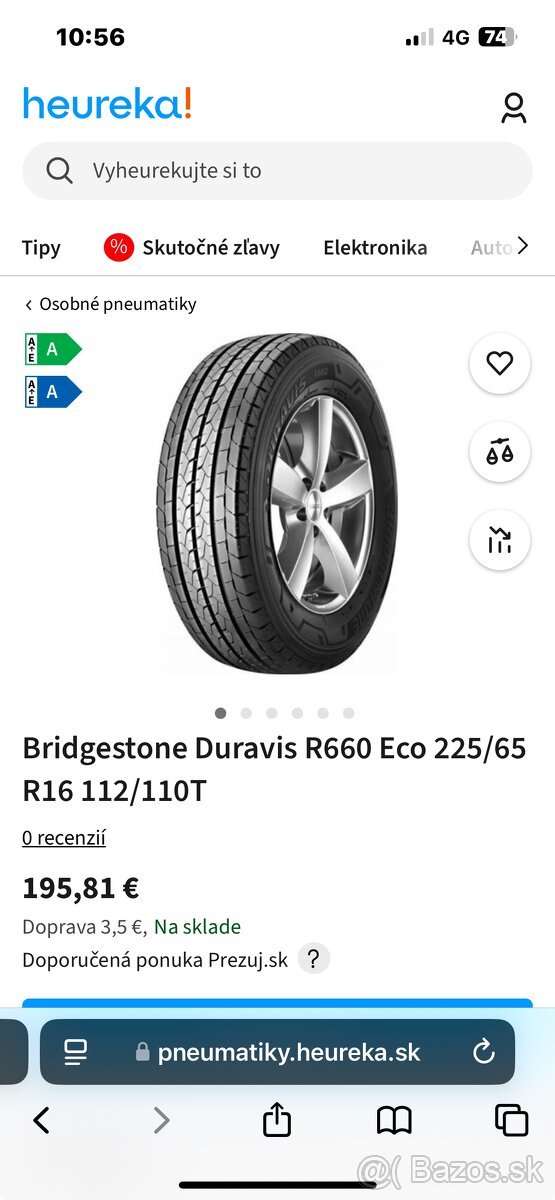Bridgestone Duravis R660 Eco 225/65 R16C - dodavkove letne
