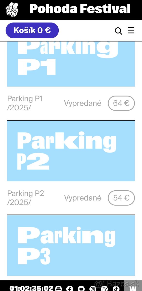 Kúpim Parking p3 a bližšie na Pohodu 2025