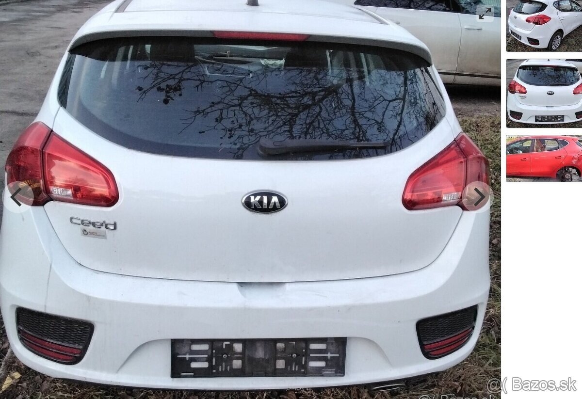 KIA CEED 1.4 CRDI 2016 Predám zadný nárazník, PIATE DVERE, M