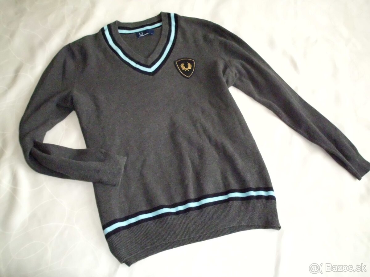 Fred Perry pánsky sveter tmavošedý L-M