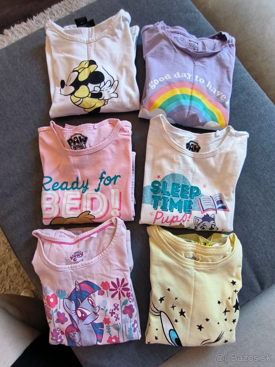 Dievčenské pyžamá veľkosť 110/116