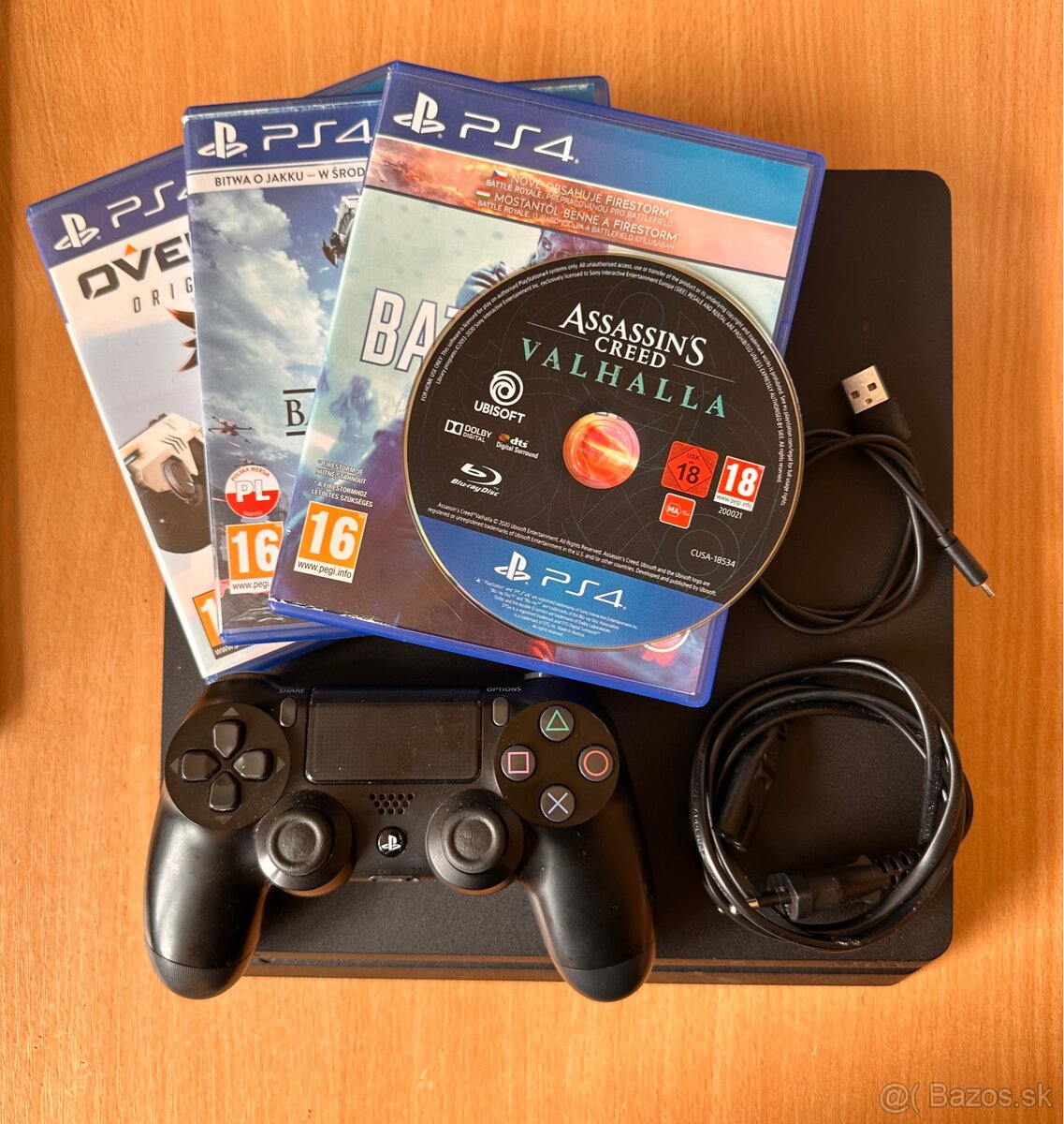 Playstation 4 Slim 500 gb + DualShock + 4 hry