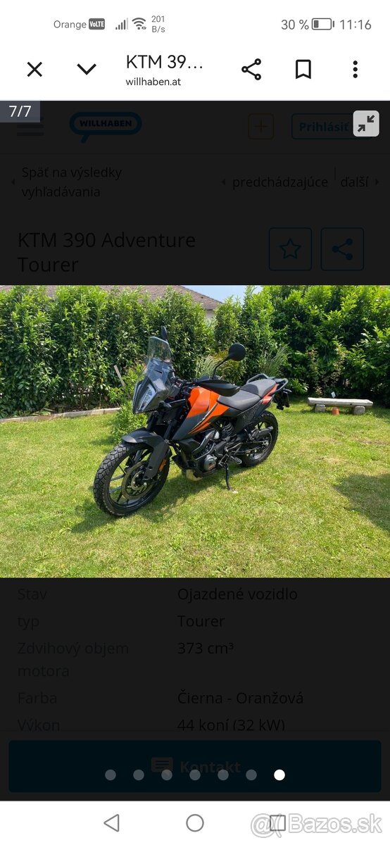 kúpim ktm 390 adventure