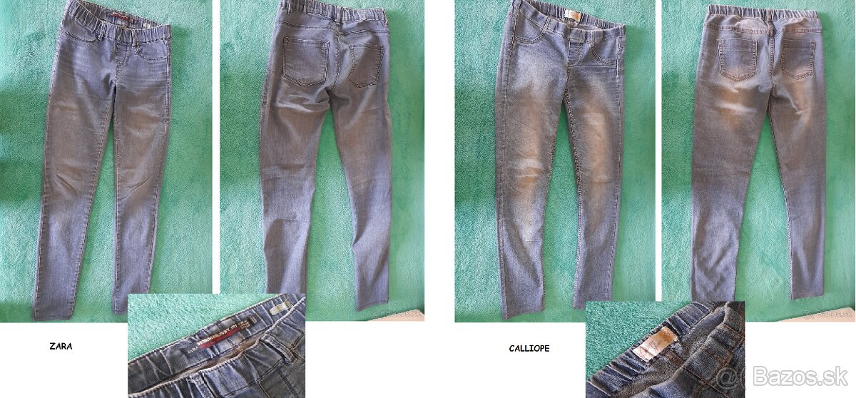 Zara a Calliope strečové džínsy 3€ + 3€