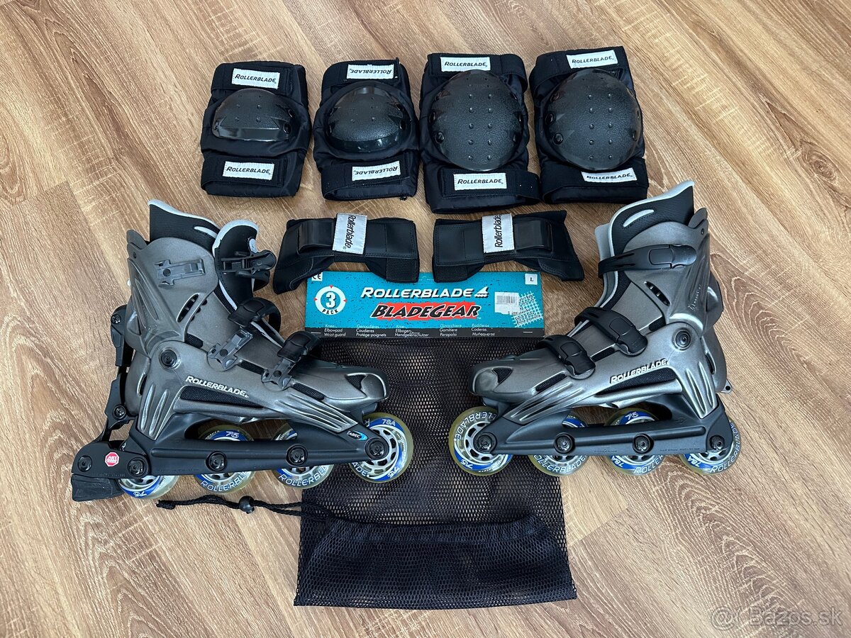 Kolieskové korčule Rollerblade s chráničmi veľ-42