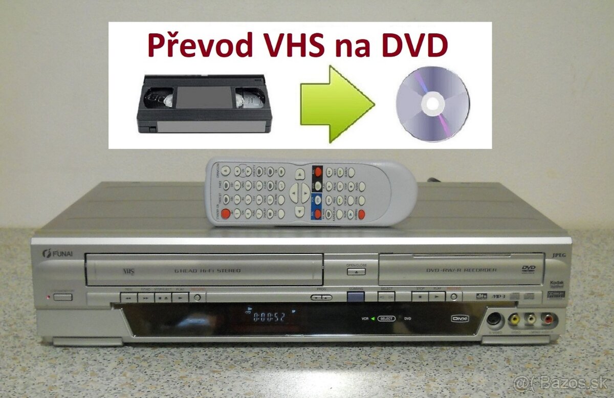 VHS-DVD rekordér Funai DRV-A3635