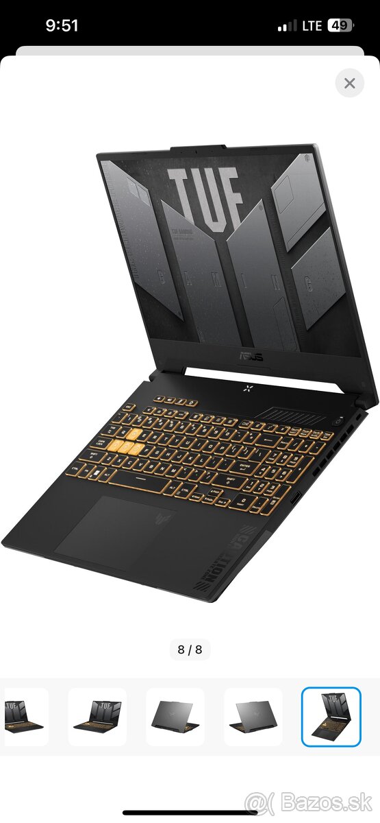 ASUS TUF Gaming A15 FA507NVR-LP008 Mecha Gray kovový
