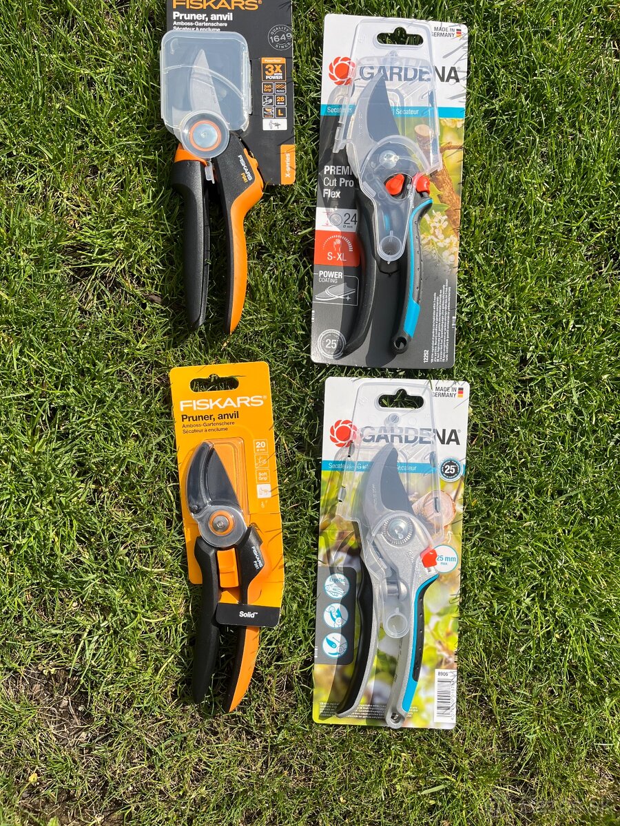 Gardena & Fiskars záhradné nožnice