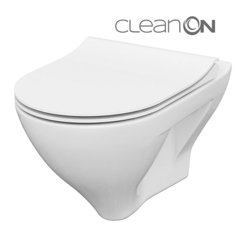 CERSANIT závesná misa WC MILLE CLEAN ON + WC sedátko Slim