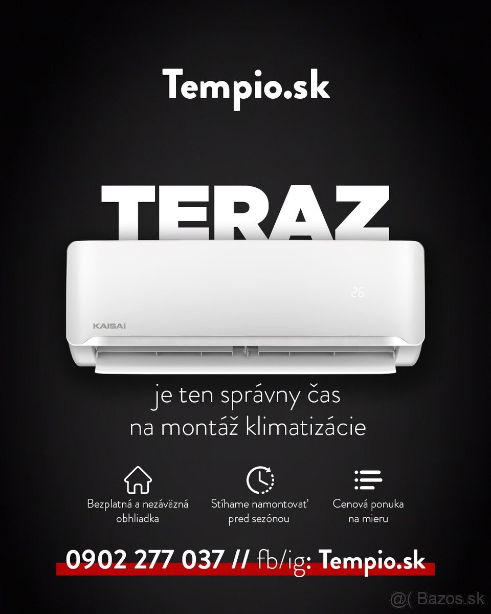 ❄️ Montáž klimatizácií na kľúč | Tempio.sk – Pohoda po celý