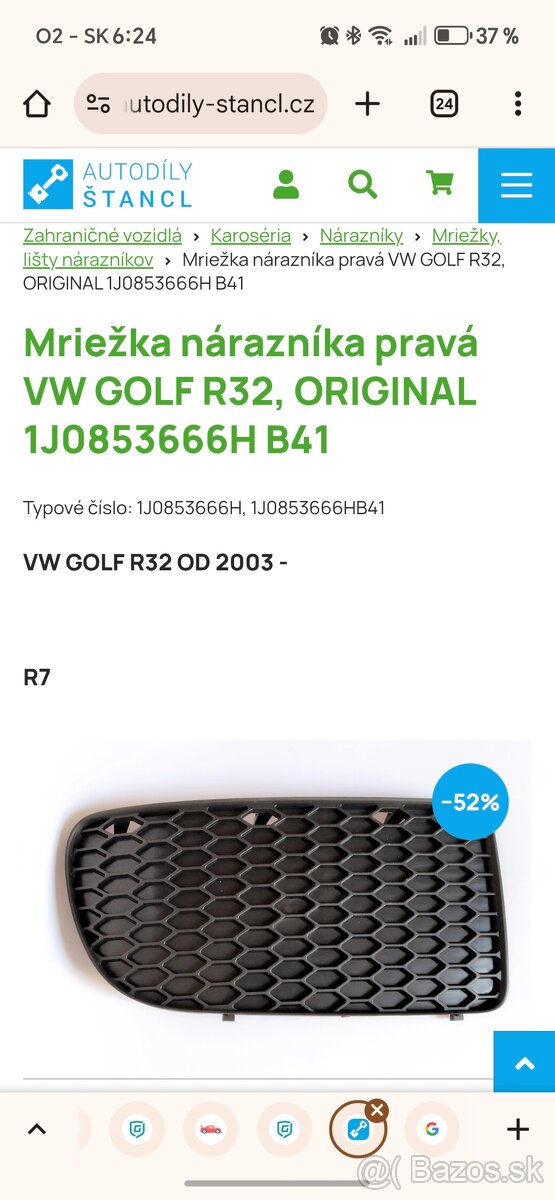 Golf 4 mriežka