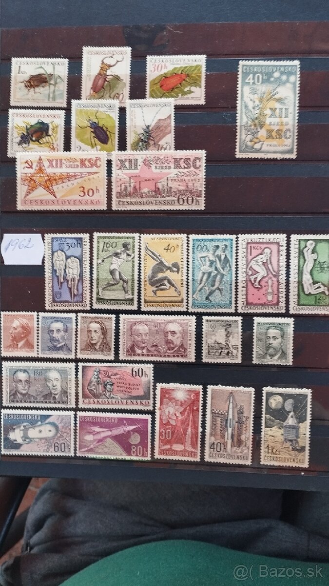 Znamky Československo kompletní rok 1962