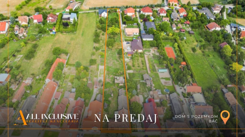 ALL INCLUSIVE | NA PREDAJ 38-ÁROVÝ STAVEBNÝ POZEMOK, BÁČ