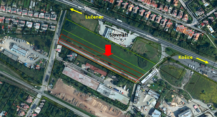 Pozemky pod pumpou Slovnaft v Rimavskej Sobote