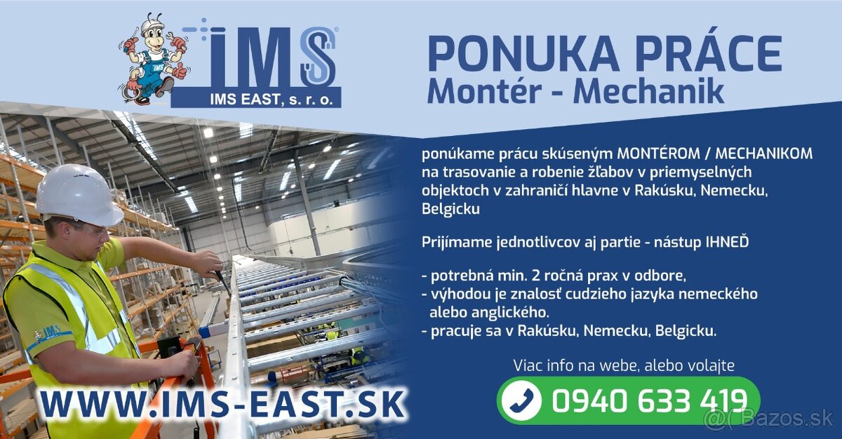 Práca pre montérov