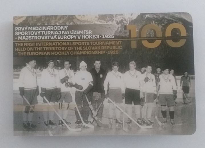 Zberateľská karta 2 € 2025 Majstrovstvá Európy v hokeji 1925