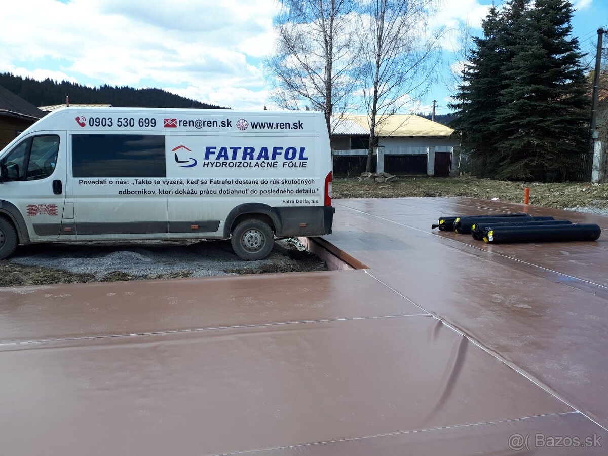 Hydroizolácie Fatrafol – Spodné stavby, platne a jazierka