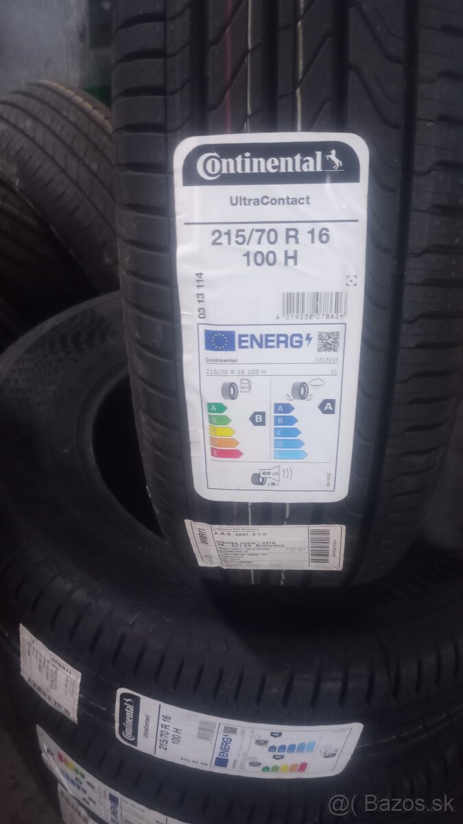 215/70r16 Continental ultra contact letné