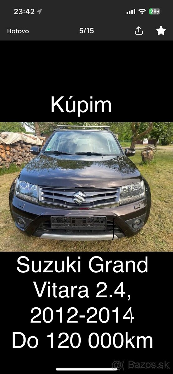 Kupim Suzuki Grand Vitara 2.4 2012-2014