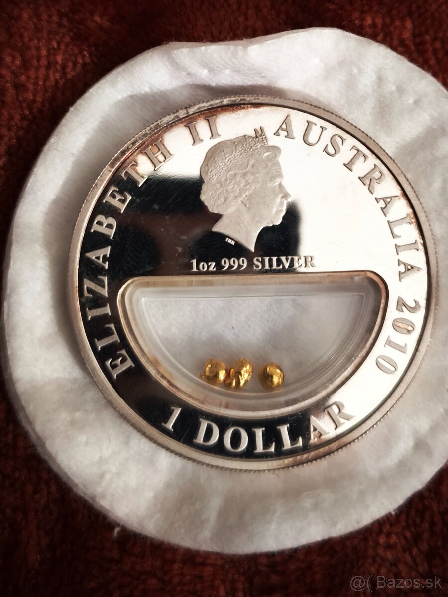 Minca strieborná zlatá