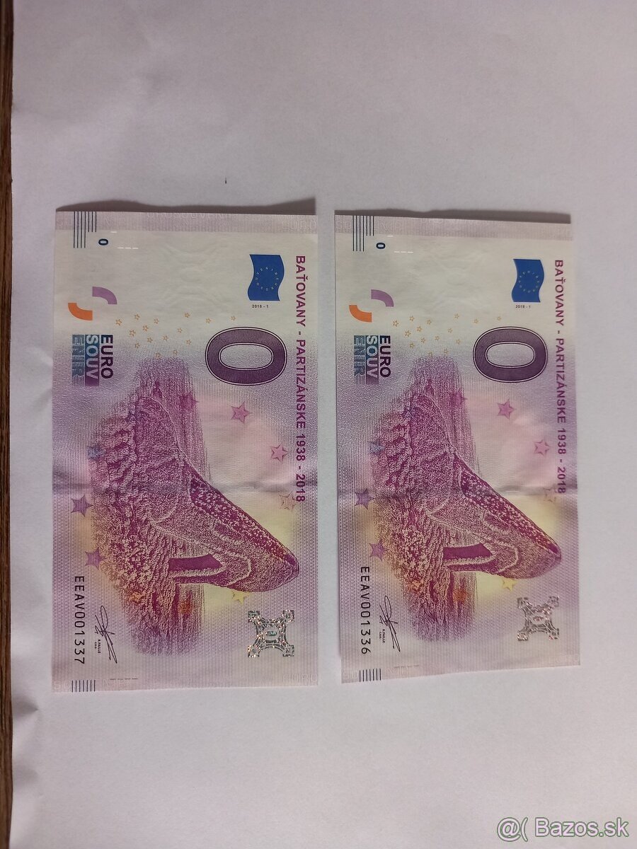 Predávam tieto 0€ bankovky